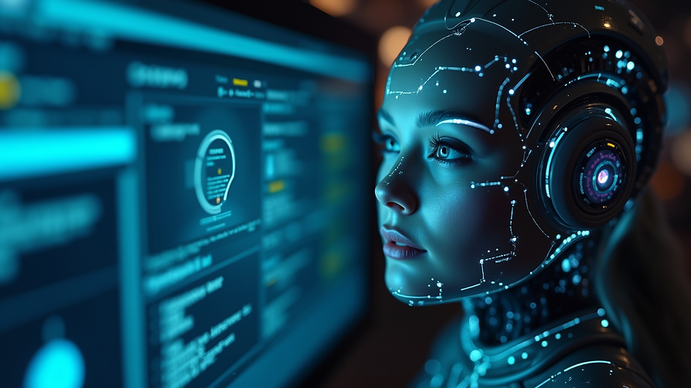 Close-up view of a futuristic web browser interface