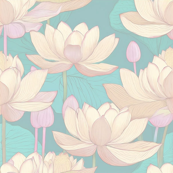 background image with lotus fitting to the following colours_ #399591, #aade95 & #fdfcb8_e