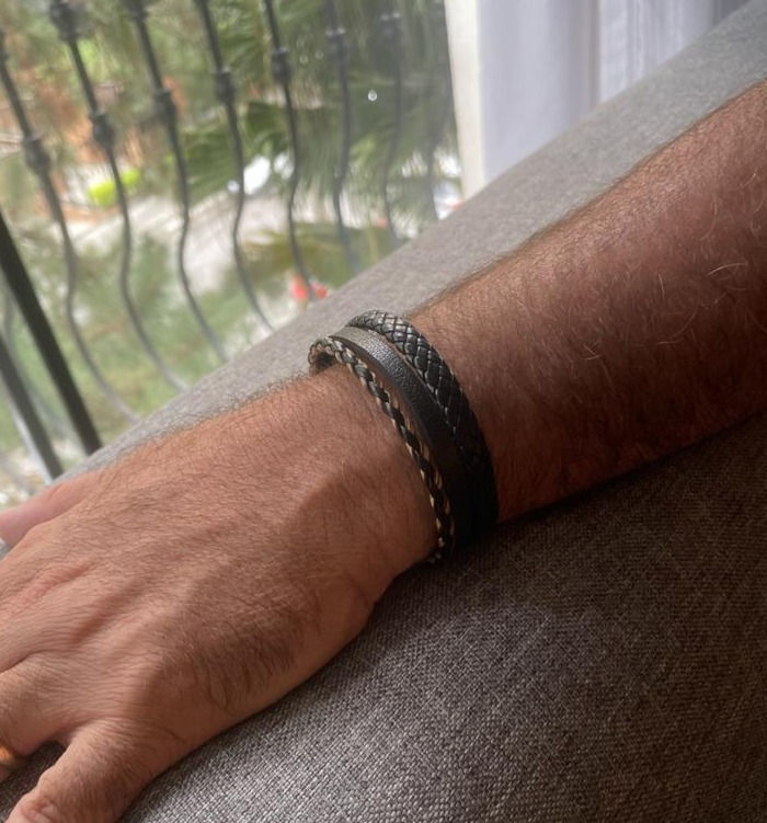 Miniatura: Pulseira Masculina Preta Mescla