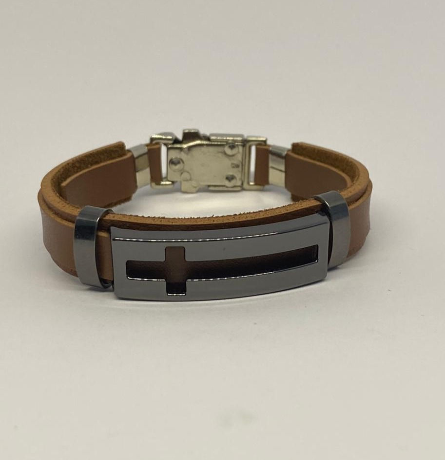 Miniatura: Pulseira Masculina com Placa de Metal