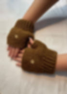 Miniatura: Luvas sem dedos em crochê - Tam. G e M