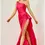 Thumbnail: Jovani 07536 Hot Pink Satin One Shoulder Prom Dress