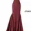Thumbnail: Burgundy Fitted Jovani Prom Gown 47075