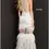 Thumbnail: Jovani 07317 Off White Beaded Feather Skirt Prom Dress