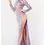 Thumbnail: Jovani 22843 Fuchsia Sequin Long Sleeve Backless Prom Dress