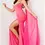 Thumbnail: Jovani 08229 Hot Pink Beaded Bust High Slit Prom Dress