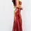 Thumbnail: Jovani 22855 Iridescent Red Side Cut Out One Shoulder Prom Dress