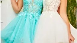 Jovani 07263 Spaghetti Strap High Low Prom Gown