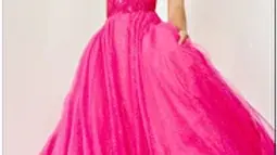 Embroidered Bodice Tulle Jovani Ballgown 67051