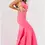 Thumbnail: Jovani 000273 Cerise Fitted Cut Out Prom Dress