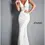Thumbnail: Jovani 3180 White Sheer Sides Embellished Prom Dress