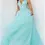 Thumbnail: Jovani 08572 Mint Embroidered Bodice Prom Ballgown