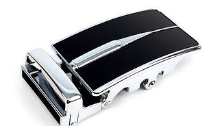 Ratchet Belt Buckle -Black/Chrome