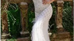 Jovani 08550 Ivory Spaghetti Straps Backless Prom Dress