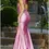 Thumbnail: Jovani 08400 Lilac Beaded V Neck Prom Dress