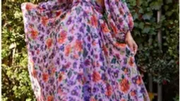 Jovani 23324 Floral Print Low V Neck Maxi Prom Dress