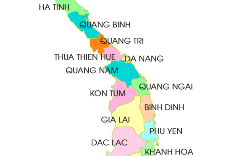 Tìm hiểu về bản đồ miền Trung