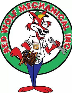 Red Wolf Mechanical logo featuring a bold red wolf silhouette, symbolizing reliable HVAC service in Phoenix, AZ