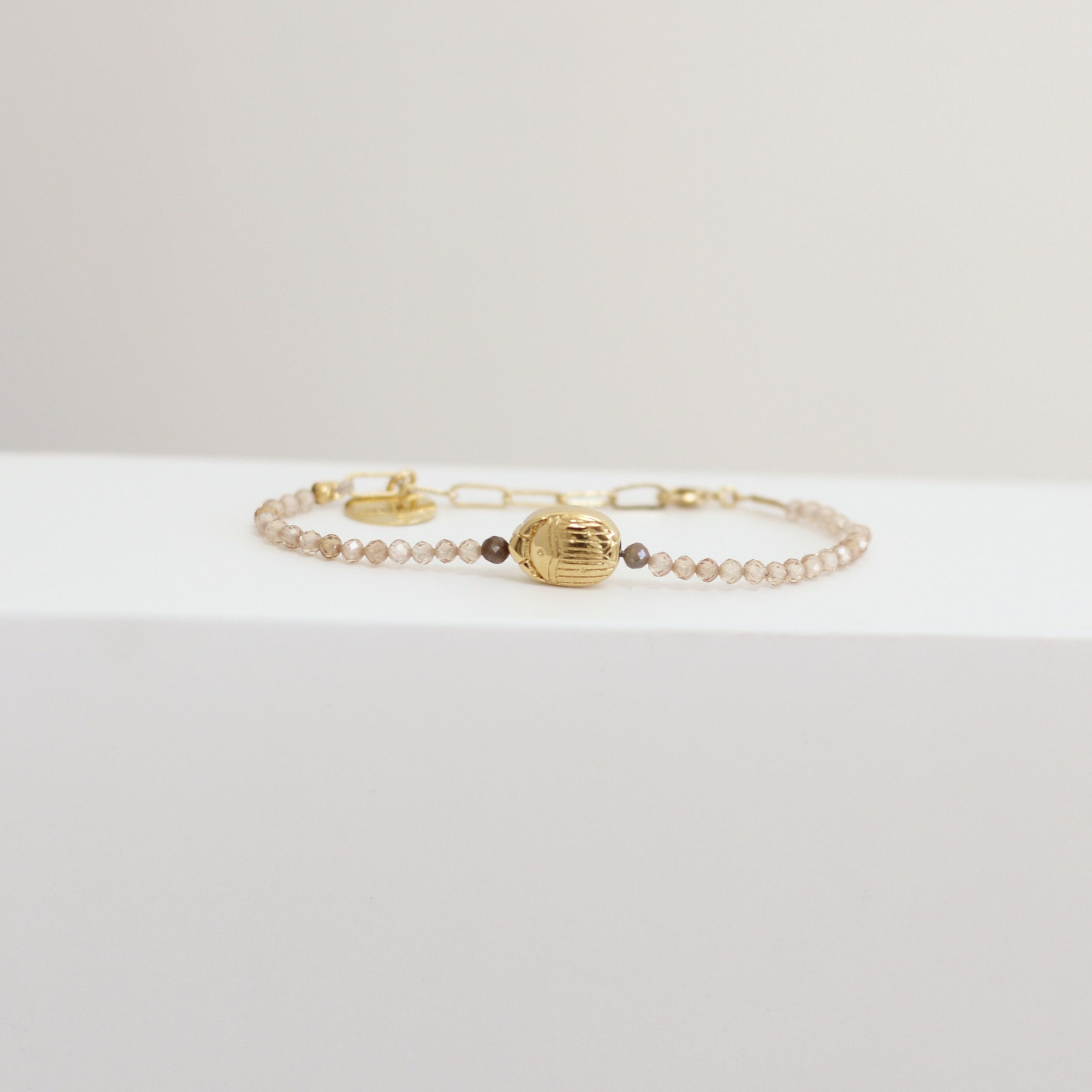 Bracelet Beetle stones Champagne