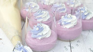 Blauwe bessen mousse