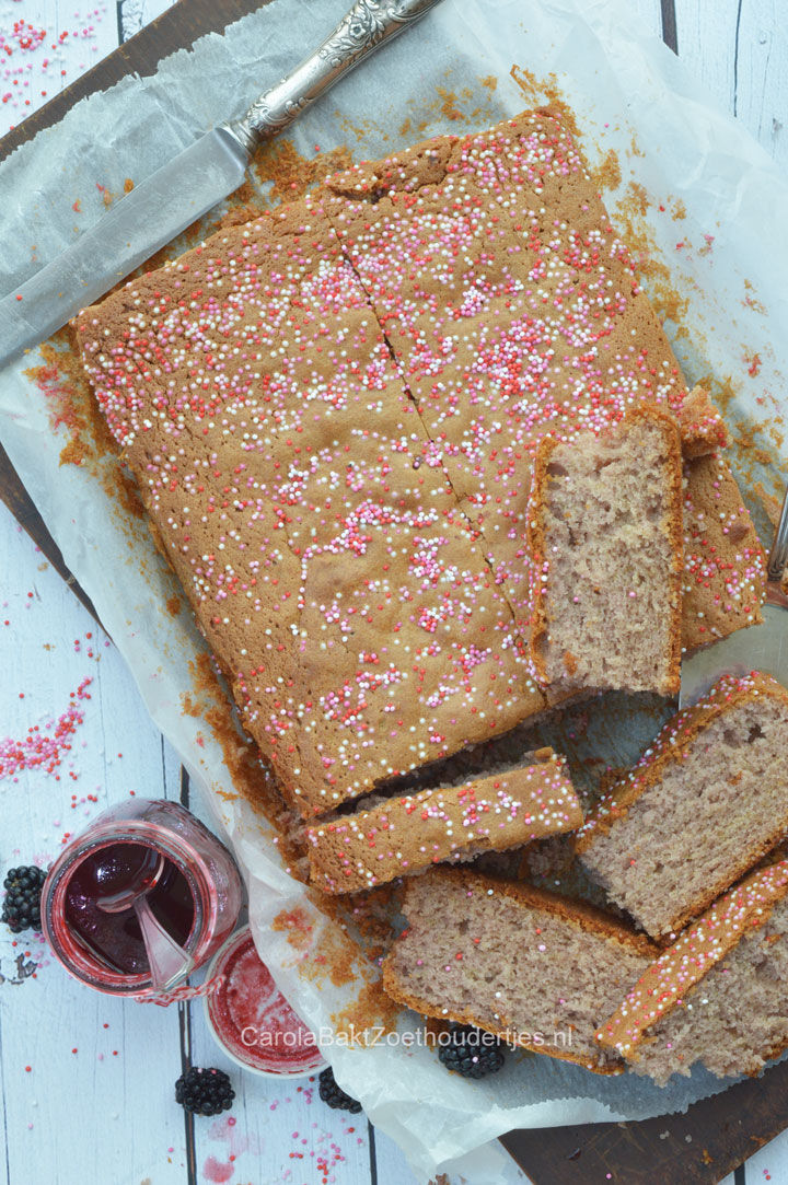 Super zachte bramen plaatcake