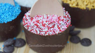 Chocolade (melk) op een stokje