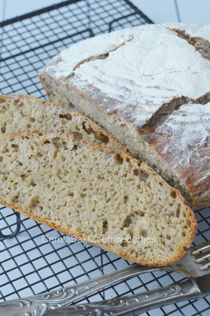 Brood zonder kneden met Baba Ganouche