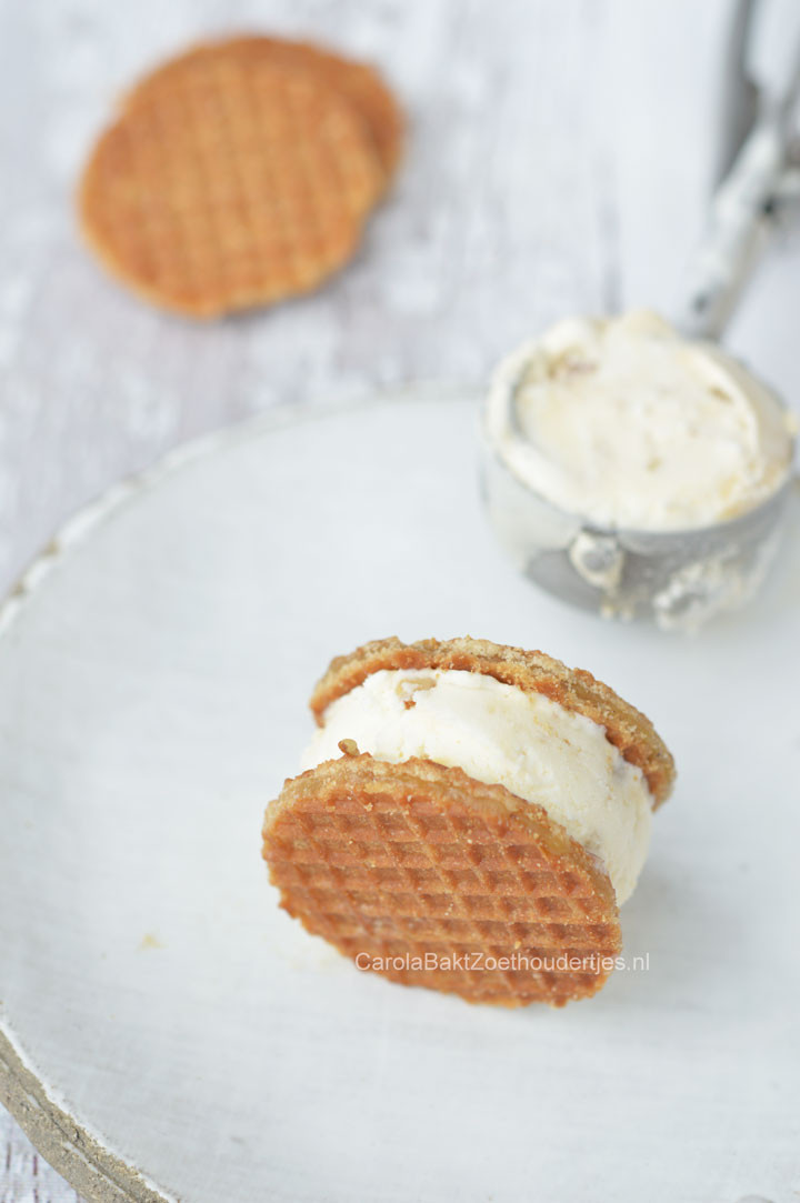 Stroopwafel sandwich ijsjes