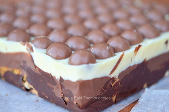 Vier soorten chocolade maltesers bar