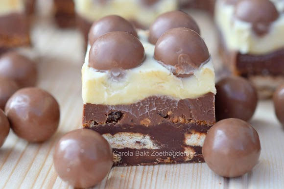 Vier soorten chocolade maltesers bar