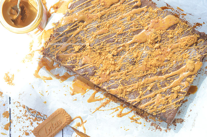 Koffie brownierecept met speculoos en karamel