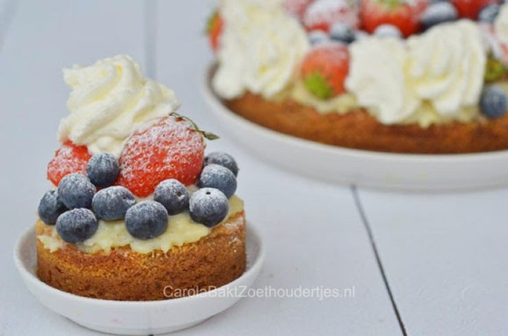 Fruittaart met sloffendeeg