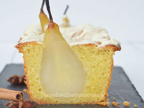 Kardemom cake met peren