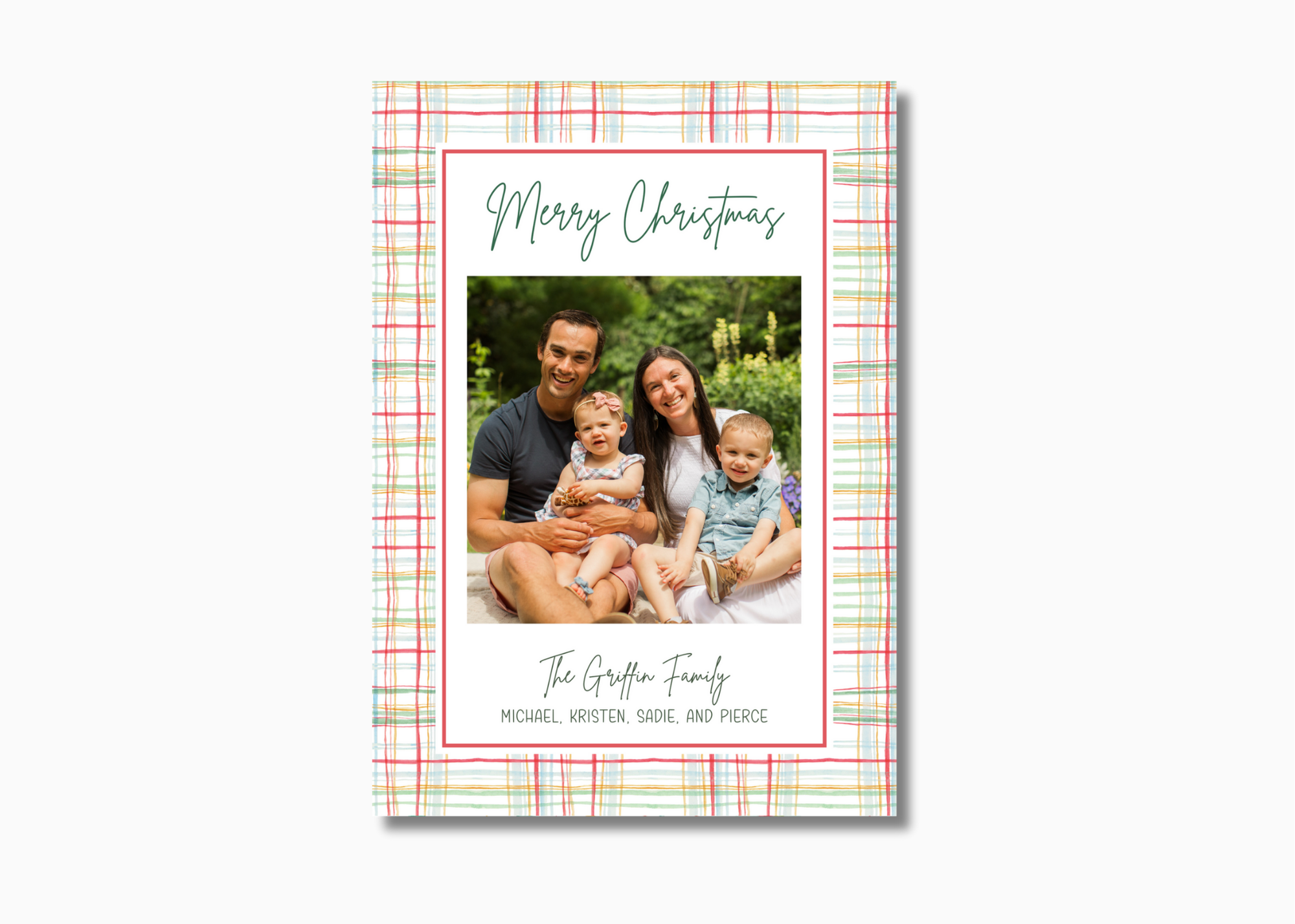 Festive Plaid Holiday Card