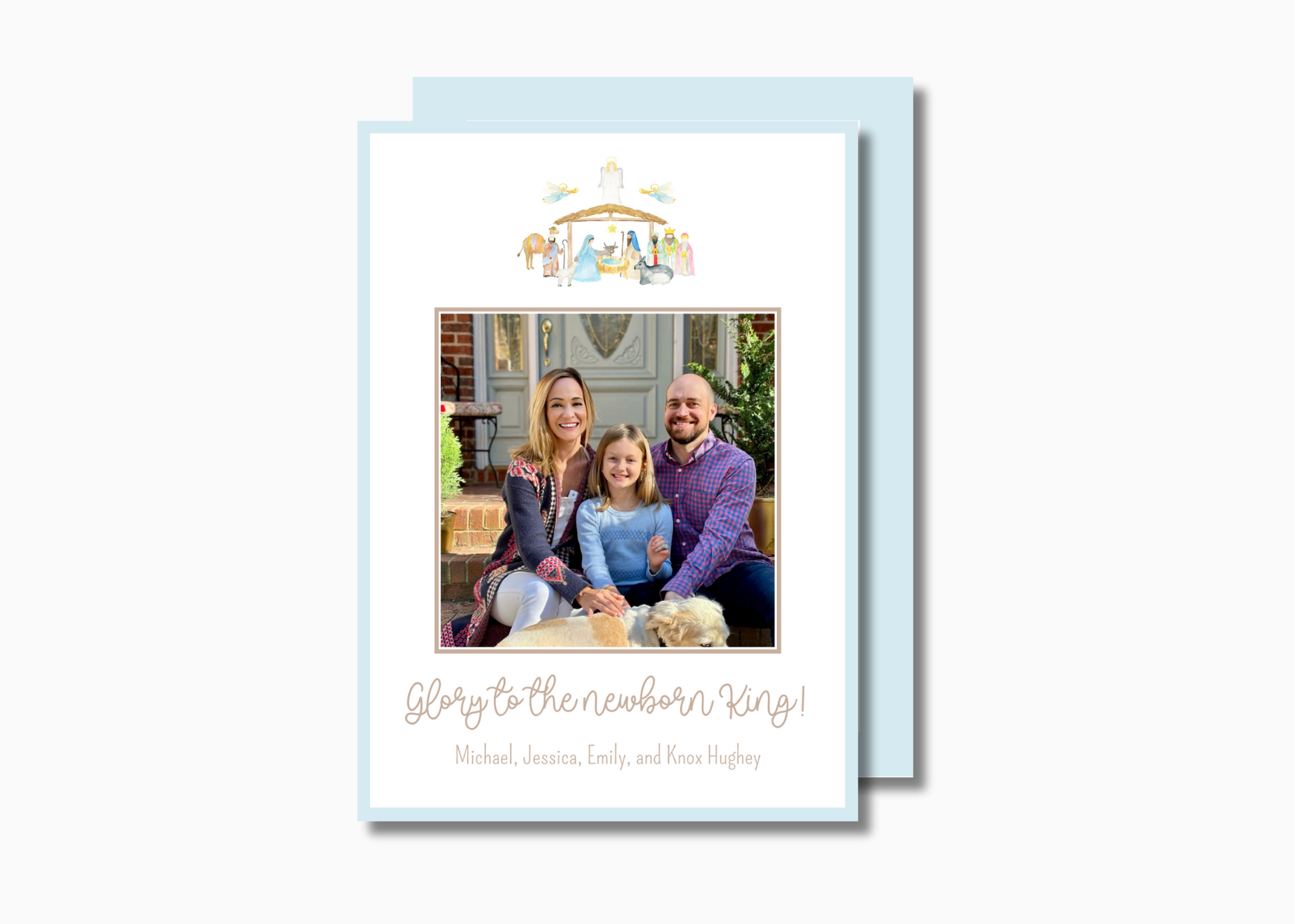 Glory To The Newborn King Holiday Card