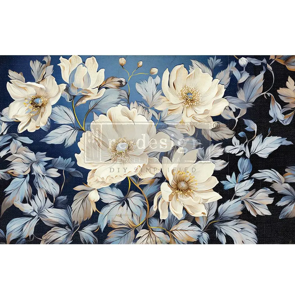 Cerulean Blooms - 19"x30" Tissue Paper