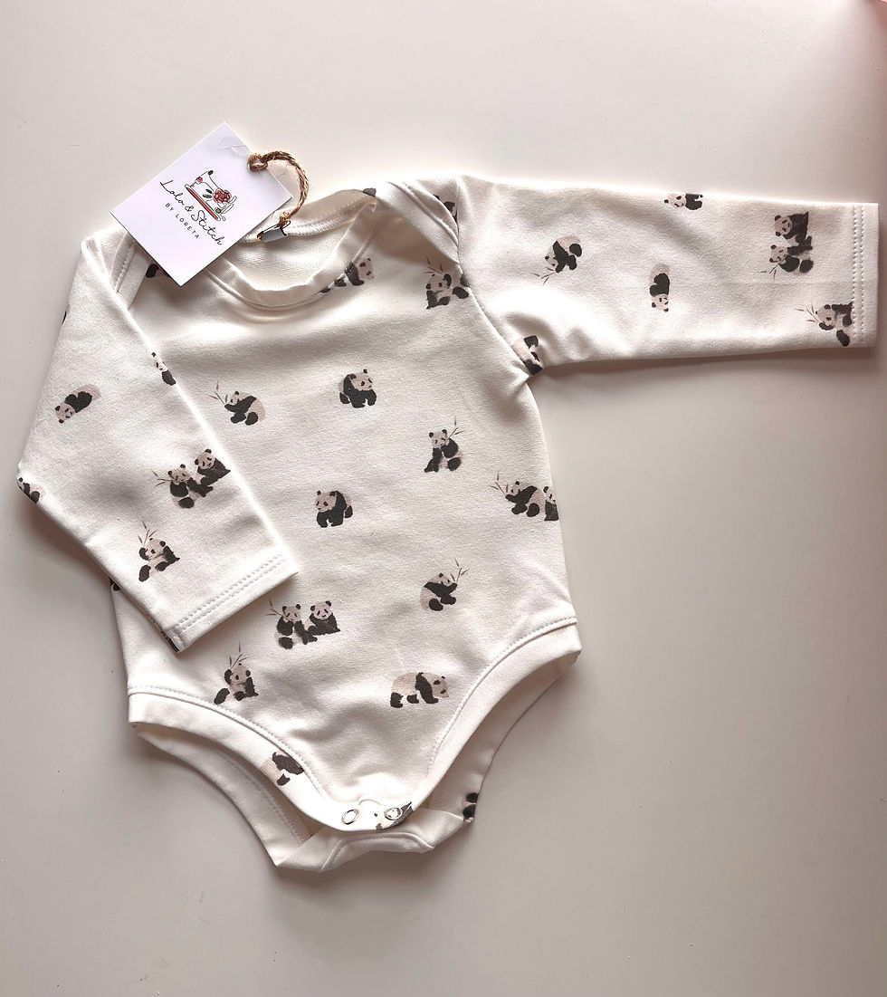 Thumbnail: Panda Print Baby Onesie