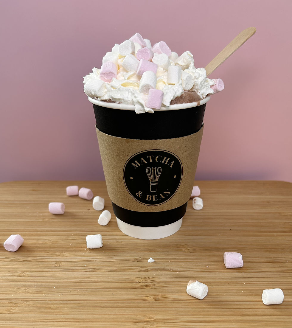 Hot chocolate with whipped cream and marshmallows