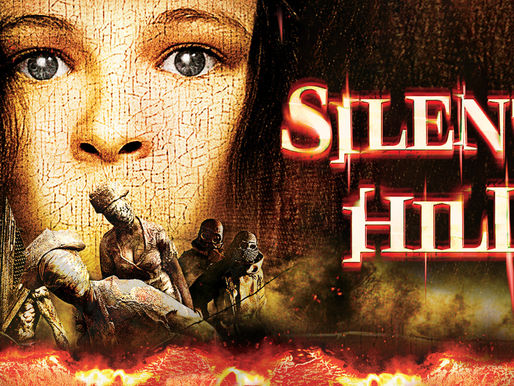 A young girl with no mouth and faceless nurses in front of her. The words Silent Hill written to the right.