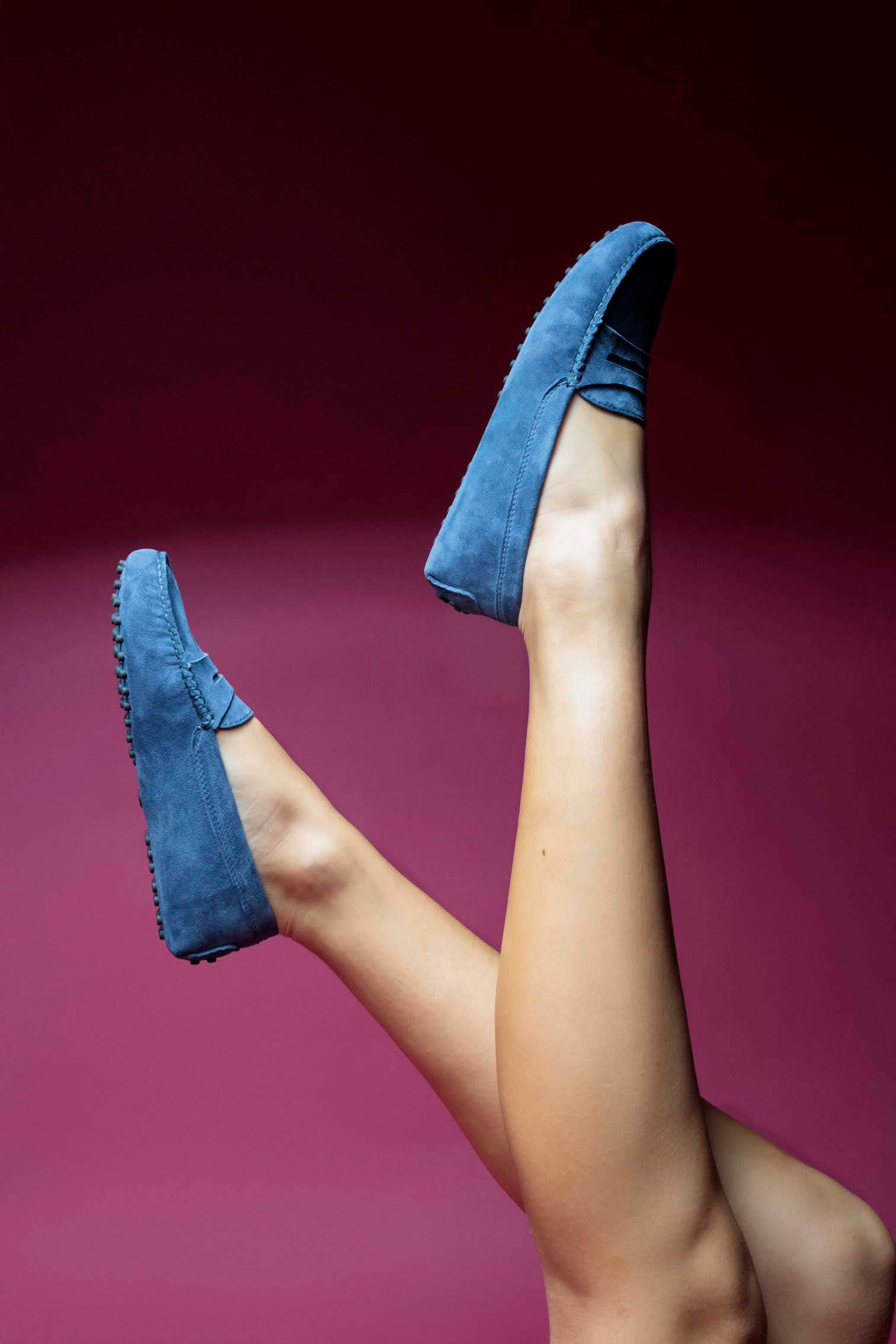 FS0 400 C Soft Suede NAVY LADIES MOCCASIN