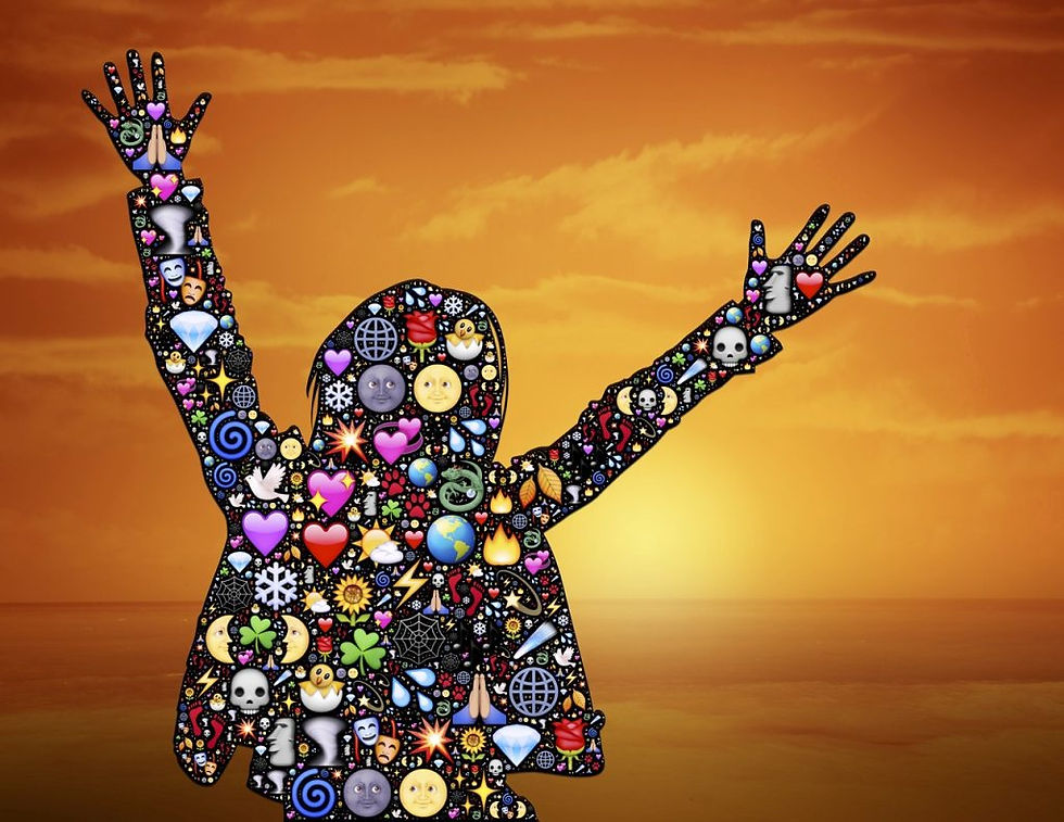 Growing Pains woman outline with experience icons inside