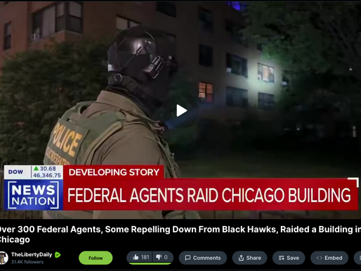 Over 300 Federal Agents, Some Repelling Down From Black Hawks, Raided a Building in Chicago