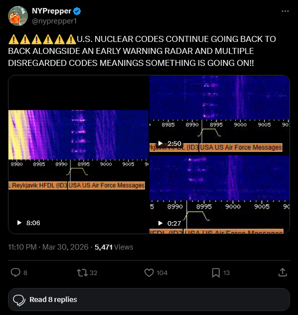 ⚠️U.S. NUCLEAR CODES CONTINUE GOING BACK TO BACK ALONGSIDE AN EARLY ...