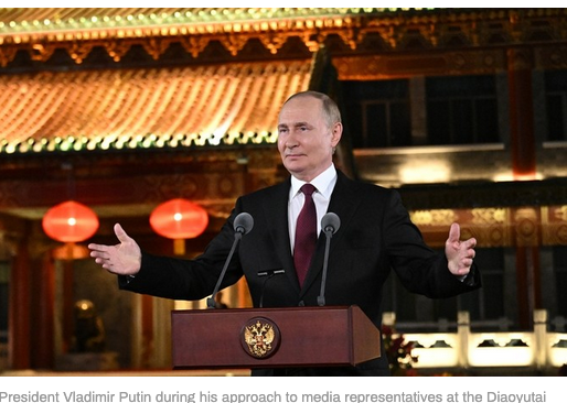Putin hails China’s world governance proposal