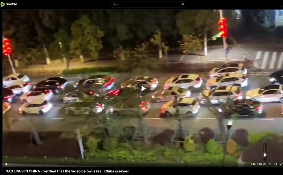 GAS LINES IN CHINA - verified that the video below is real: China screwed 
