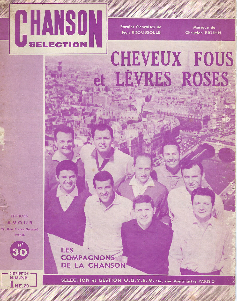 Christian Bruhn | Les Compagnons de la Chanson | Cheveux Fous et Levres Roses
