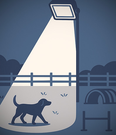 We have lights at Woof Hall - flood ligh