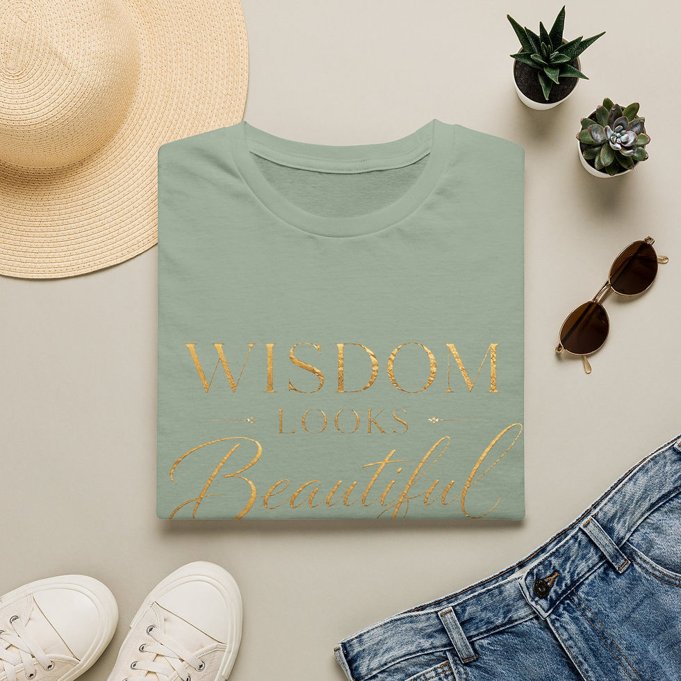 Thumbnail: Wisdom Looks Beautiful on You | Inspirational Women's t-shirt