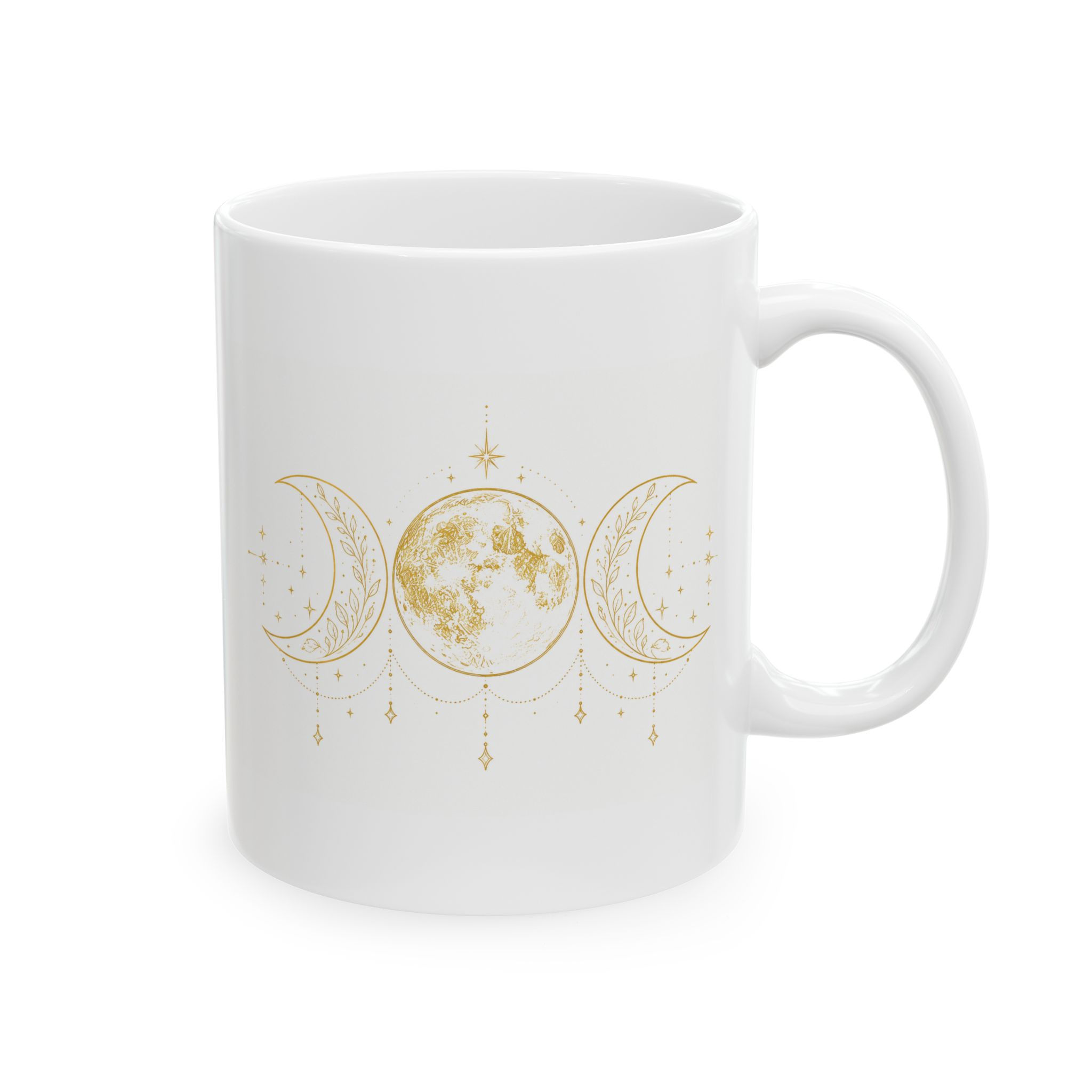 Triple Goddess | Gold and White 11 oz Mug