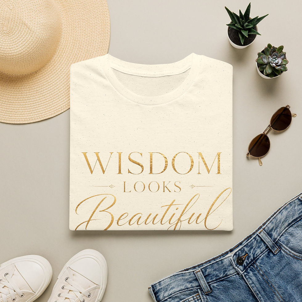Thumbnail: Wisdom Looks Beautiful on You | Inspirational Women's t-shirt